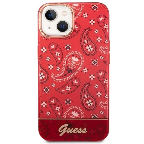 Etui Guess Bandana Paisley na iPhone 14 Plus - czerwone