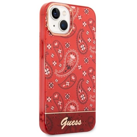 Etui Guess Bandana Paisley na iPhone 14 Plus - czerwone