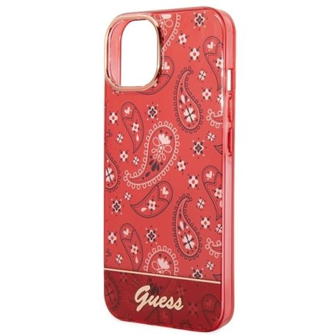 Etui Guess Bandana Paisley na iPhone 14 Plus - czerwone