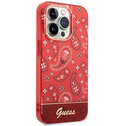 Etui Guess Bandana Paisley na iPhone 14 Pro Max - czerwone
