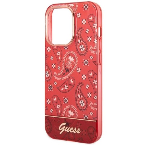 Etui Guess Bandana Paisley na iPhone 14 Pro Max - czerwone