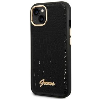 Etui Guess Croco Collection na iPhone 14 Plus - czarne