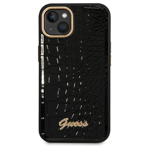 Etui Guess Croco Collection na iPhone 14 Plus - czarne