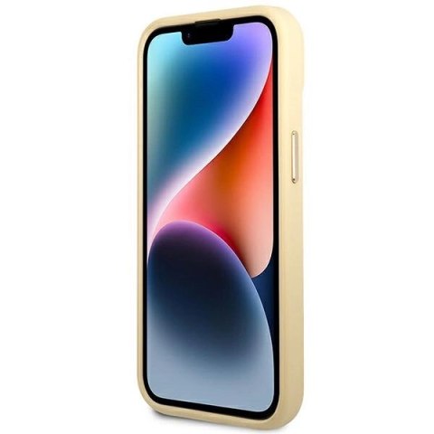 Etui Guess Croco Collection na iPhone 14 Plus - złote