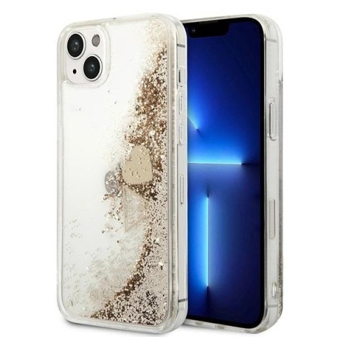 Etui Guess Glitter Charms na iPhone 14 Plus - złote
