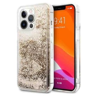 Etui Guess Glitter Charms na iPhone 14 Pro - złote
