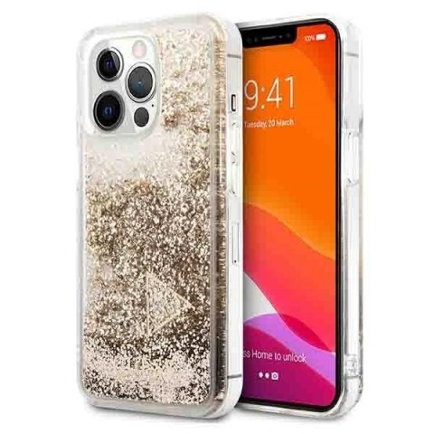 Etui Guess Glitter Charms na iPhone 14 Pro - złote Etui Guess Glitter Charms na iPhone 14 Pro - złote