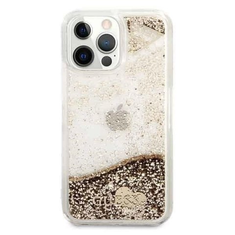 Etui Guess Glitter Charms na iPhone 14 Pro - złote Etui Guess Glitter Charms na iPhone 14 Pro - złote