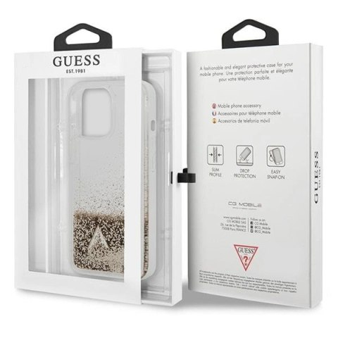 Etui Guess Glitter Charms na iPhone 14 Pro - złote Etui Guess Glitter Charms na iPhone 14 Pro - złote