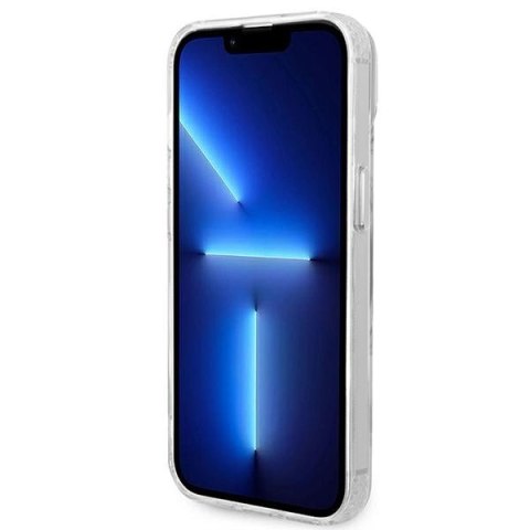 Etui Guess Metal Outline MagSafe na iPhone 14 Plus - srebrne