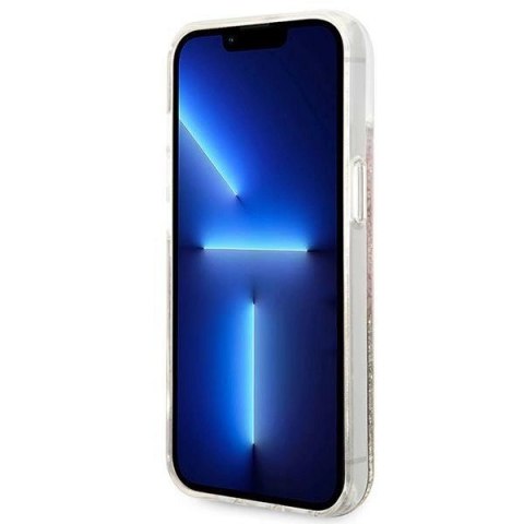 Etui Guess Paisley Liquid Glitter na iPhone 14 Plus - złote