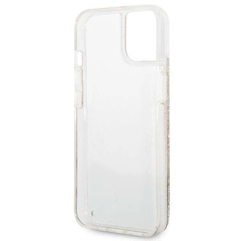 Etui Guess Paisley Liquid Glitter na iPhone 14 Plus - złote