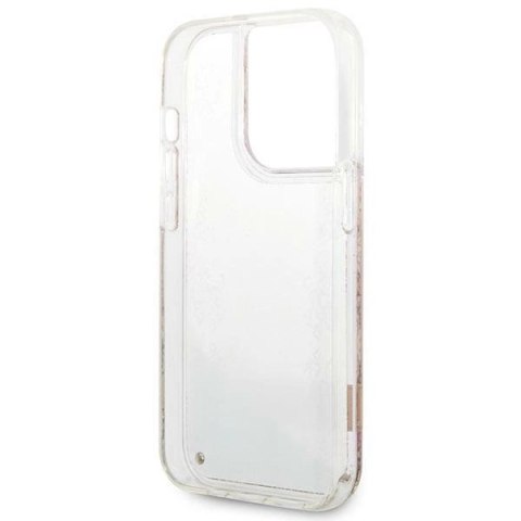 Etui Guess Paisley Liquid Glitter na iPhone 14 Pro Max - złote