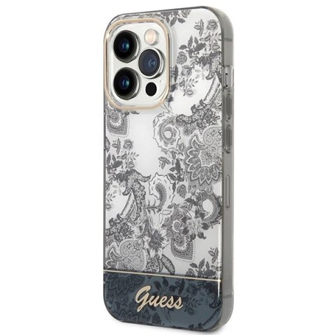 Etui Guess Porcelain Collection na iPhone 14 Pro Max - szare