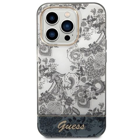 Etui Guess Porcelain Collection na iPhone 14 Pro Max - szare