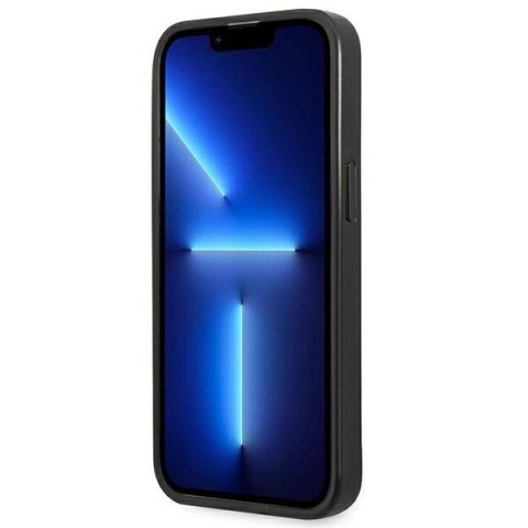 Etui Guess Saffiano Triangle Logo na iPhone 14 Plus - srebrne