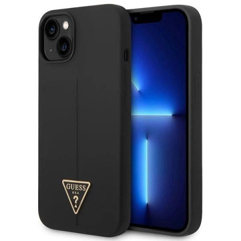 Etui Guess Silicone Triangle na iPhone 14 Plus - czarne