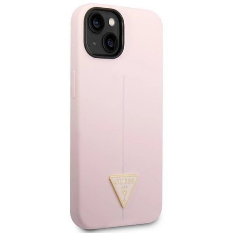 Etui Guess Silicone Triangle na iPhone 14 Plus - fioletowe