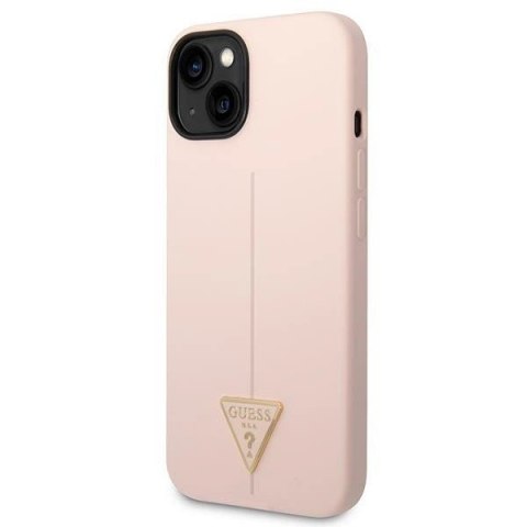 Etui Guess Silicone Triangle na iPhone 14 Plus - różowe