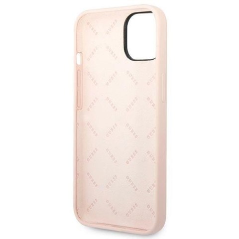 Etui Guess Silicone Triangle na iPhone 14 Plus - różowe