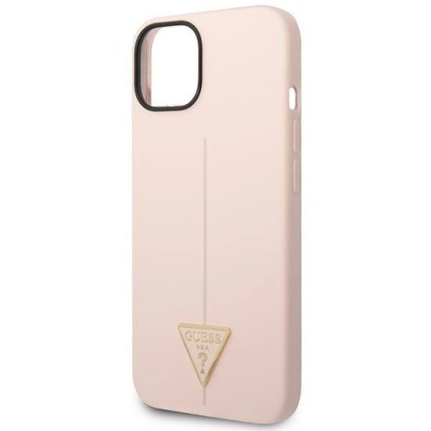 Etui Guess Silicone Triangle na iPhone 14 - różowe