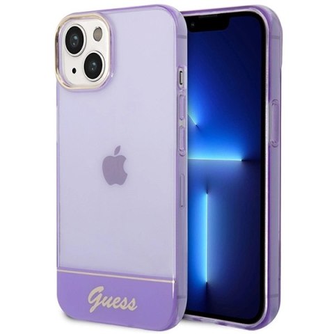 Etui Guess Translucent na iPhone 14 6,1" - fioletowe