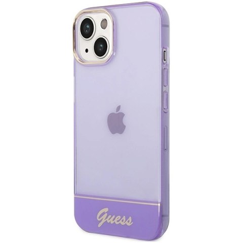 Etui Guess Translucent na iPhone 14 6,1" - fioletowe