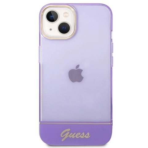 Etui Guess Translucent na iPhone 14 6,1" - fioletowe