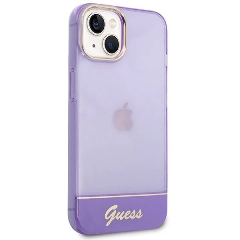 Etui Guess Translucent na iPhone 14 6,1" - fioletowe