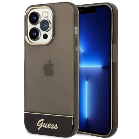 Etui Guess Translucent na iPhone 14 Pro Max - czarne