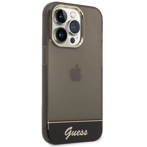 Etui Guess Translucent na iPhone 14 Pro Max - czarne
