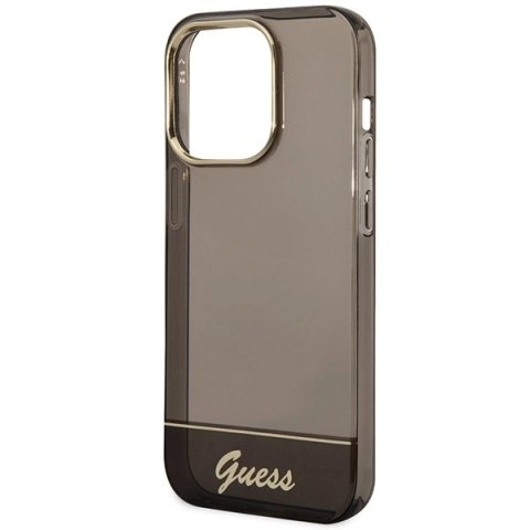 Etui Guess Translucent na iPhone 14 Pro Max - czarne