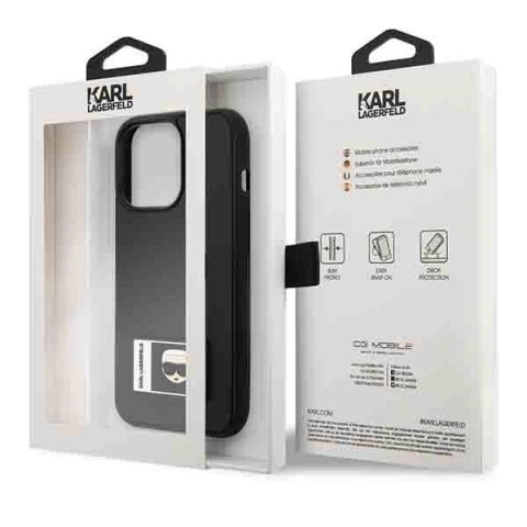 Etui Karl Lagerfeld Ikonik Patch na iPhone 13 Pro / iPhone 13 - czarne Etui Karl Lagerfeld Ikonik Patch na iPhone 13 Pro / iPhone 13 - czarne