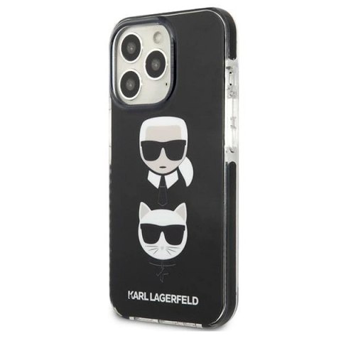 Etui Karl Lagerfeld Karl&Choupette Head na iPhone 13 Pro / iPhone 13 - czarne Etui Karl Lagerfeld Karl&Choupette Head na iPhone 13 Pro / iPhone 13 - czarne