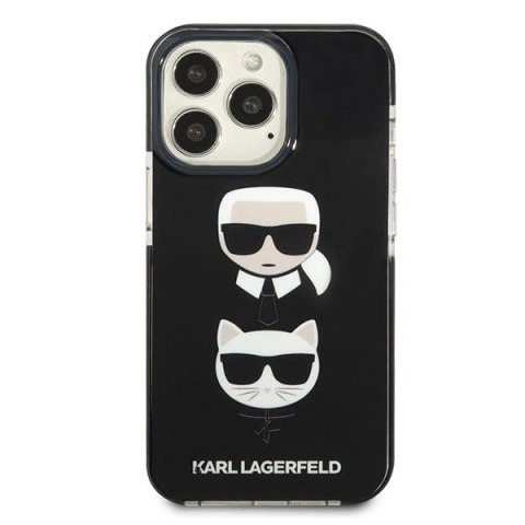 Etui Karl Lagerfeld Karl&Choupette Head na iPhone 13 Pro / iPhone 13 - czarne Etui Karl Lagerfeld Karl&Choupette Head na iPhone 13 Pro / iPhone 13 - czarne