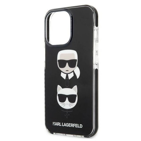 Etui Karl Lagerfeld Karl&Choupette Head na iPhone 13 Pro / iPhone 13 - czarne Etui Karl Lagerfeld Karl&Choupette Head na iPhone 13 Pro / iPhone 13 - czarne