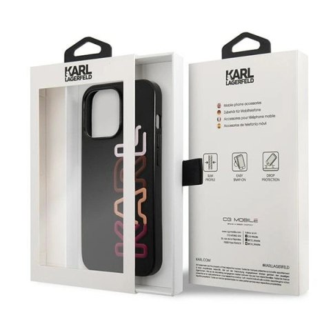Etui Karl Lagerfeld Multipink Brand na iPhone 13 Pro / iPhone 13 - czarne Etui Karl Lagerfeld Multipink Brand na iPhone 13 Pro / iPhone 13 - czarne