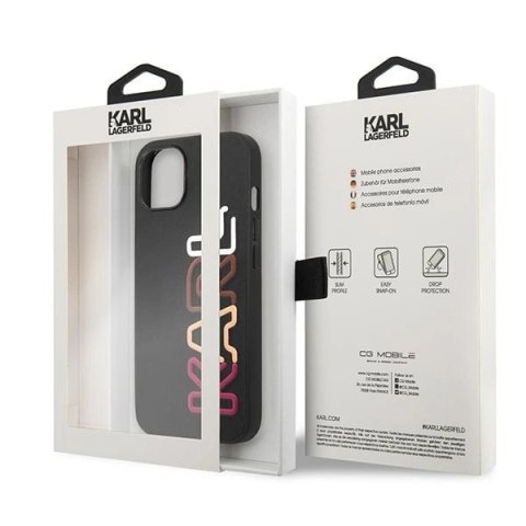 Etui Karl Lagerfeld Multipink Brand na iPhone 13 - czarne Etui Karl Lagerfeld Multipink Brand na iPhone 13 - czarne