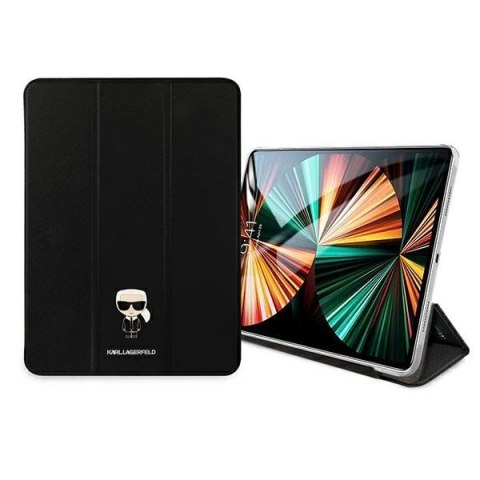 Etui Karl Lagerfeld Saffiano Ikonic Karl na iPad 11" Pro 2021 - czarne Etui Karl Lagerfeld Saffiano Ikonic Karl na iPad 11" Pro 2021 - czarne