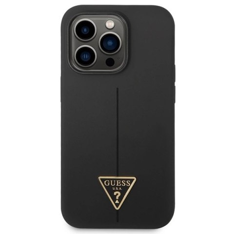 Guess GUHCP14XSLTGK iPhone 14 Pro Max 6,7" czarny/black hardcase Silicone Triangle