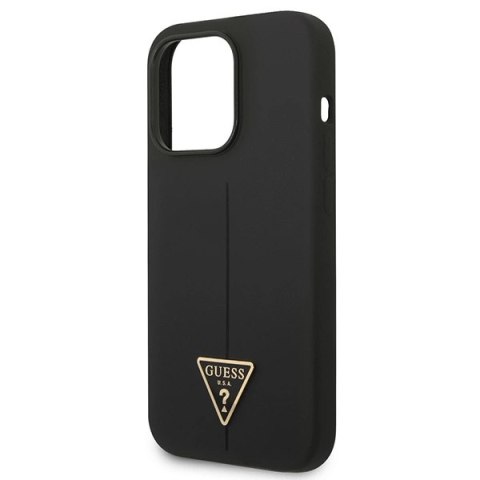 Guess GUHCP14XSLTGK iPhone 14 Pro Max 6,7" czarny/black hardcase Silicone Triangle