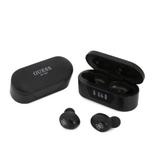 Słuchawki Bluetooth Guess TWS + stacja dokująca - czarne