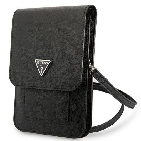 Torebka Guess Saffiano Triangle - czarna