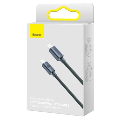 Baseus kabel Crystal Shine USB-C - USB-C 1,2 m 100W czarny Baseus kabel Crystal Shine USB-C - USB-C 1,2 m 100W czarny