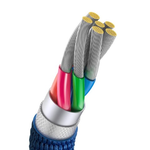 Baseus kabel Crystal Shine USB - USB-C 2,0 m 100W niebieski Baseus kabel Crystal Shine USB - USB-C 2,0 m 100W niebieski