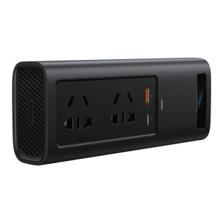 Baseus ładowarka samochodowa 150W czarna z przetwornicą 220V