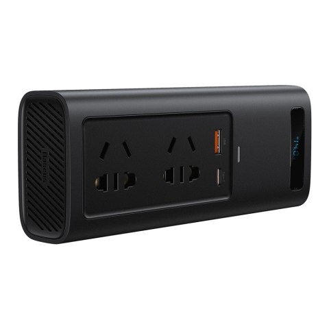 Baseus ładowarka samochodowa 150W czarna z przetwornicą 220V
