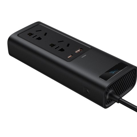 Baseus ładowarka samochodowa 150W czarna z przetwornicą 220V