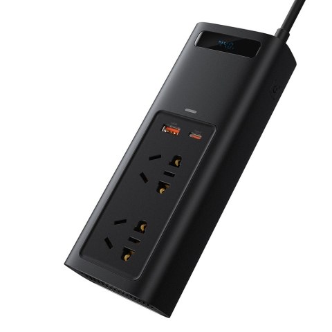 Baseus ładowarka samochodowa 150W czarna z przetwornicą 220V