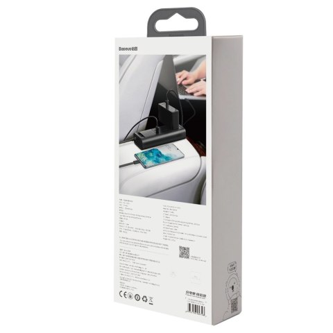 Baseus ładowarka samochodowa 150W czarna z przetwornicą 220V